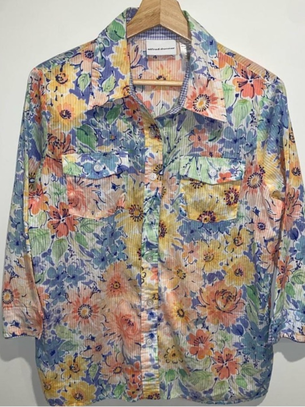 Alfred Dunner Pastel Floral Button-Front Shirt